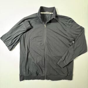 tasc Performance Full Zip Jacket Men’s L Charcoal Bamboo Cotton Stretch